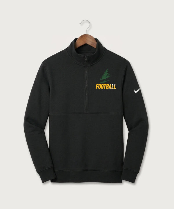 DC Everest High School Football - Black Nike Club Fleece Sleeve Swoosh 1/2-Zip NKDX6718