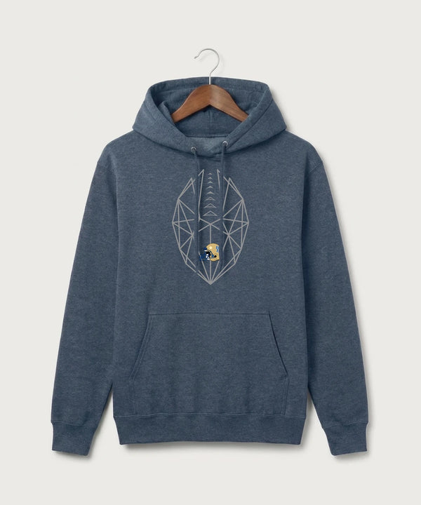 Braham Area High School Football (Boys) - Heather Navy Port & Co Core Fleece Pullover Hooded Sweatshirt. PC78H