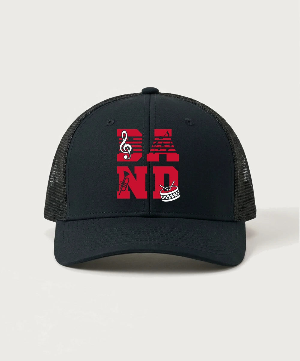 Edgerton High School Band Team Store - Black/ Black Sport-Tek Club Trucker Cap STC46