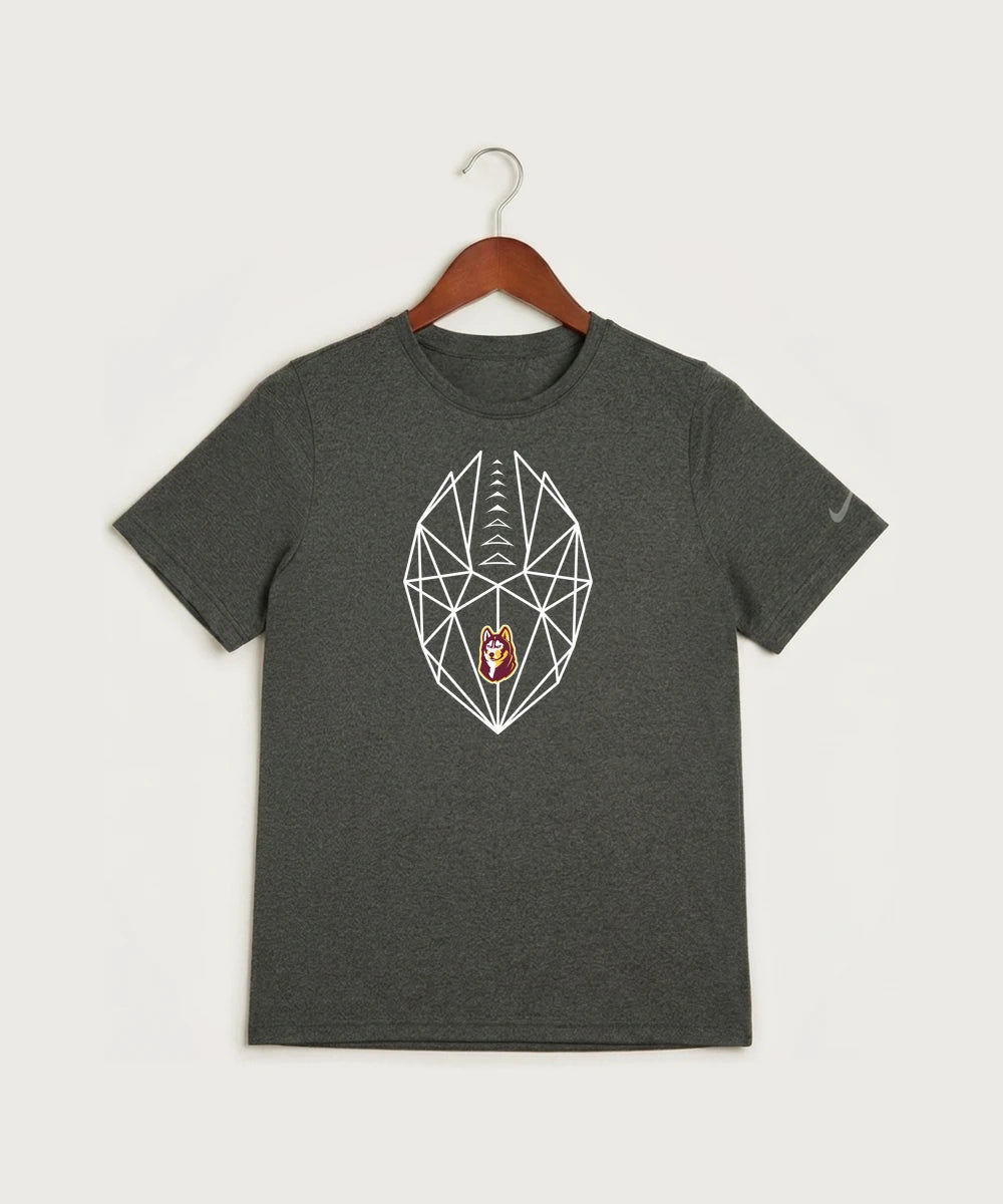 Pillager High School Football (Boys) - Dark Smoke Heather Nike Youth Swoosh Sleeve rLegend Tee NKDX8787