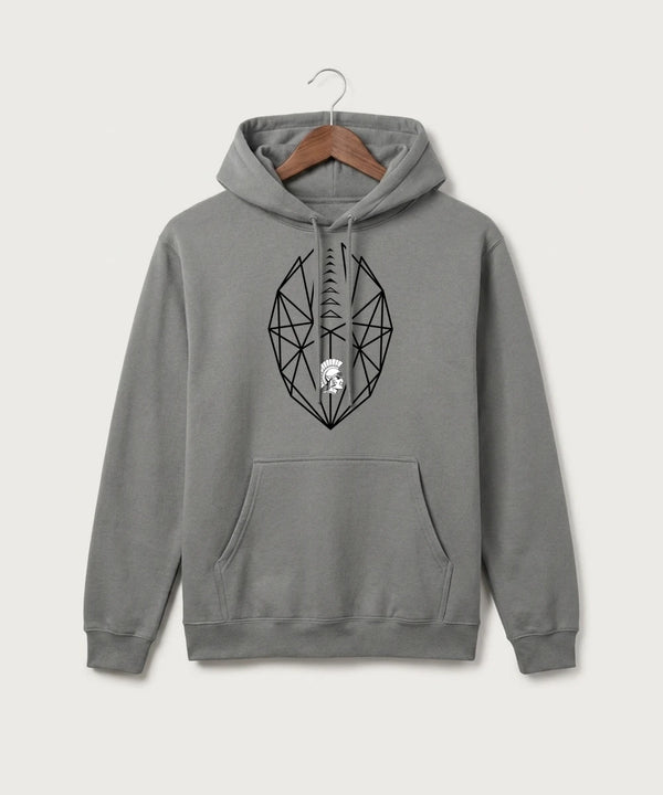 GF E2E Test 09 Football - Medium Grey Port & Co Core Fleece Pullover Hooded Sweatshirt. PC78H