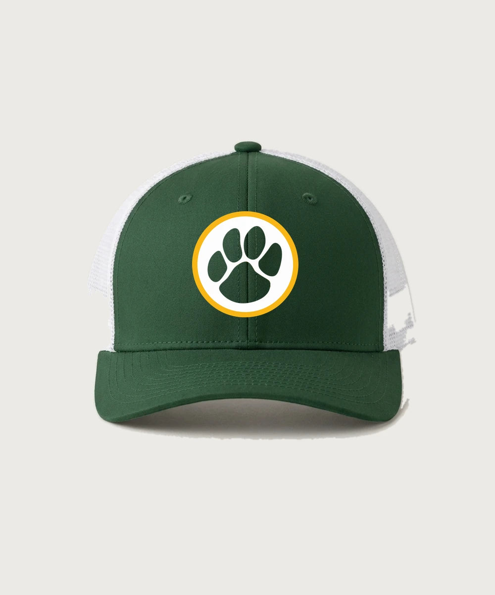Ashwaubenon High School Football (Boys) (Sandbox) - Forest Green/ White Sport-Tek Club Trucker Cap STC46