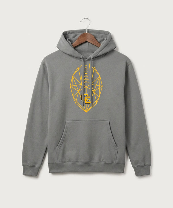 Clearbrook Gonvick High School Football (Boys) - Medium Grey Port & Co Core Fleece Pullover Hooded Sweatshirt. PC78H