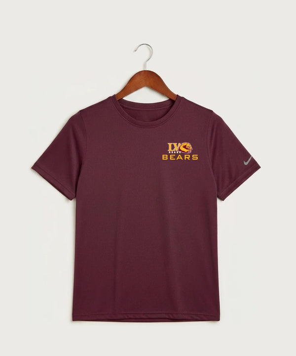 Lake of the Woods High School Football (Boys) - Deep Maroon Nike Youth Swoosh Sleeve rLegend Tee NKDX8787