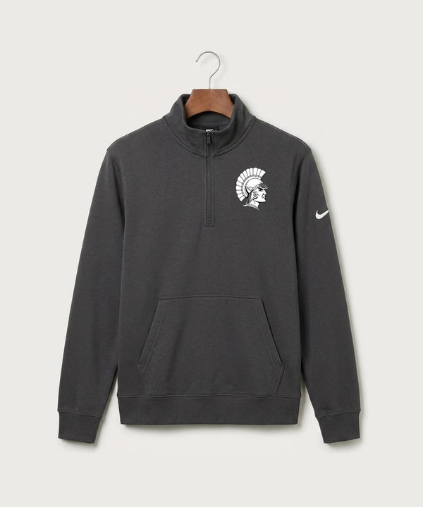GF E2E Test 09 Football - Anthracite Nike Club Fleece Sleeve Swoosh 1/2-Zip NKDX6718