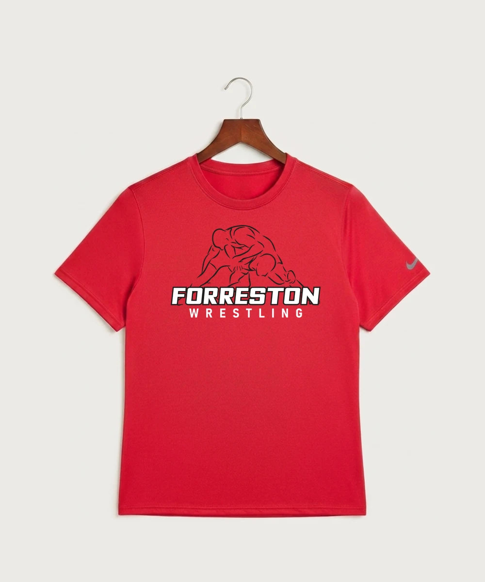 Forreston Wrestling - University Red Nike Swoosh Sleeve rLegend Tee NKDX8730