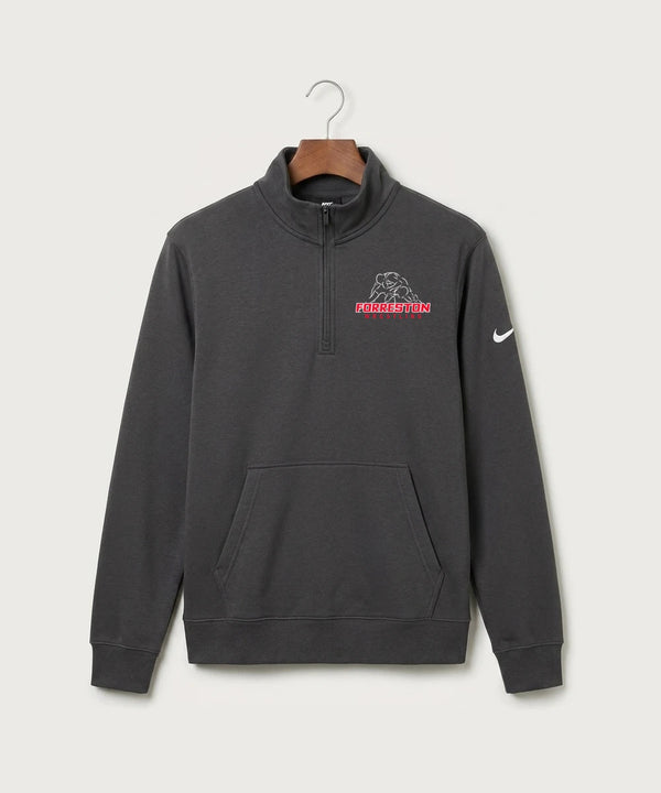 Forreston Wrestling - Anthracite Nike Club Fleece Sleeve Swoosh 1/2-Zip NKDX6718
