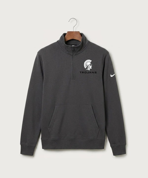 GF E2E Test 09 Football - Anthracite Nike Club Fleece Sleeve Swoosh 1/2-Zip NKDX6718