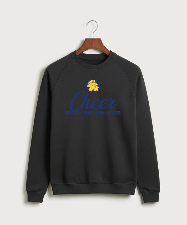 Wausau West High School Cheer - Black Crewneck