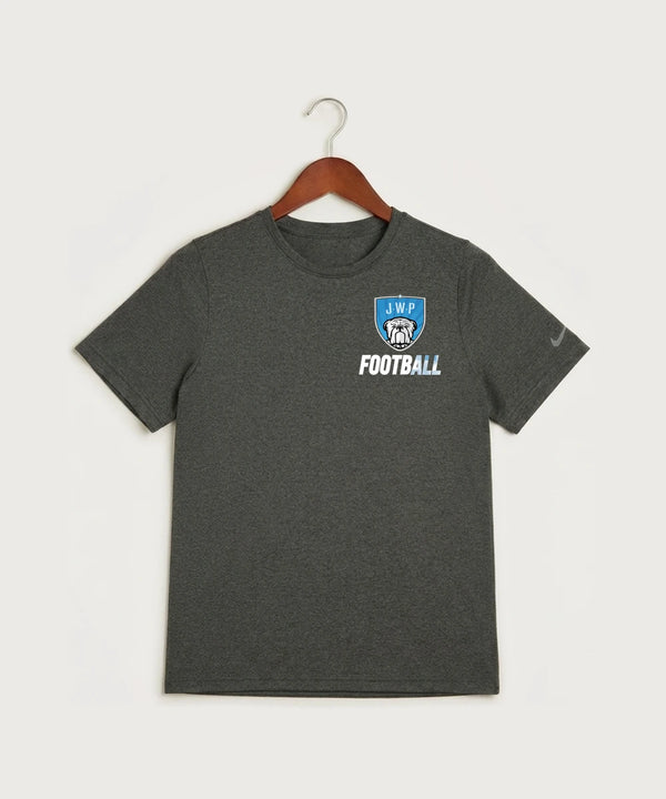 Janesville Waldorf Pemberton Football (Boys) - Dark Smoke Heather Nike Youth Swoosh Sleeve rLegend Tee NKDX8787
