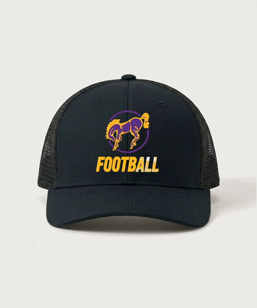 International Falls High School Football (Boys) - Black/ Black Sport-Tek Club Trucker Cap STC46