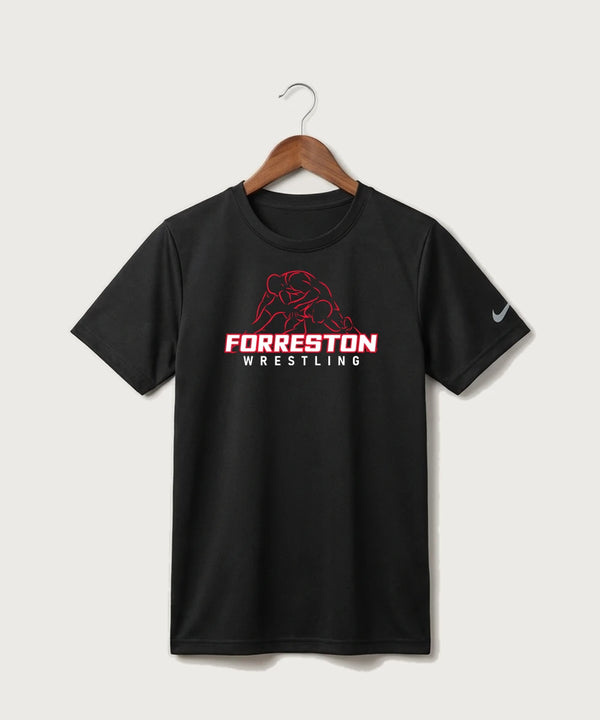 Forreston Wrestling - Black Nike Youth Swoosh Sleeve rLegend Tee NKDX8787