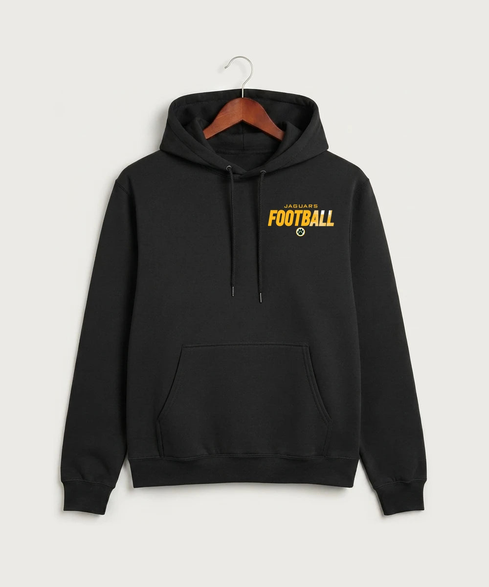Ashwaubenon High School Football (Boys) (Sandbox) - Jet Black Port & Co Core Fleece Pullover Hooded Sweatshirt. PC78H