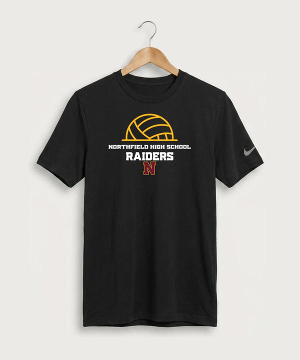 Northfield High School Volleyball (Girls) - Black Nike Swoosh Sleeve rLegend Tee NKDX8730