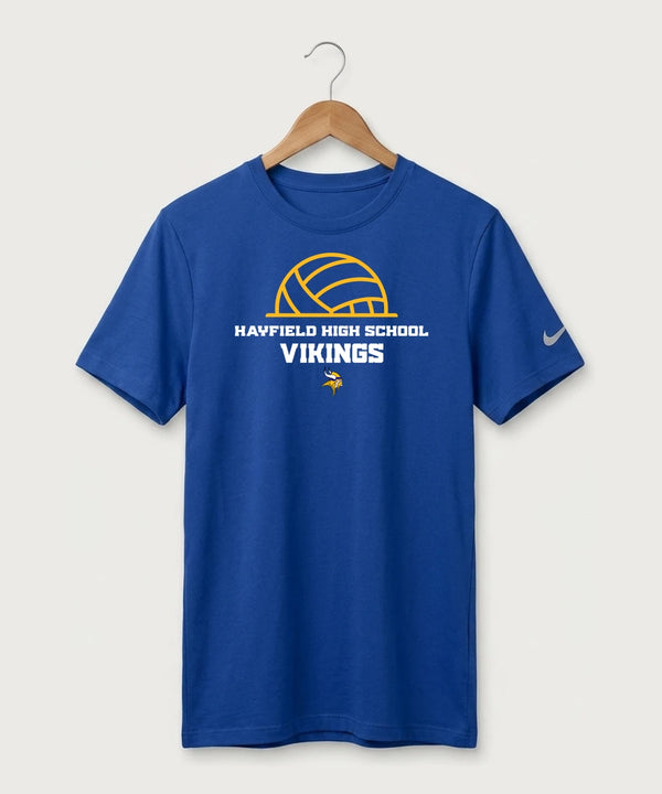 Hayfield High School Volleyball (Girls) - Game Royal Nike Swoosh Sleeve rLegend Tee NKDX8730