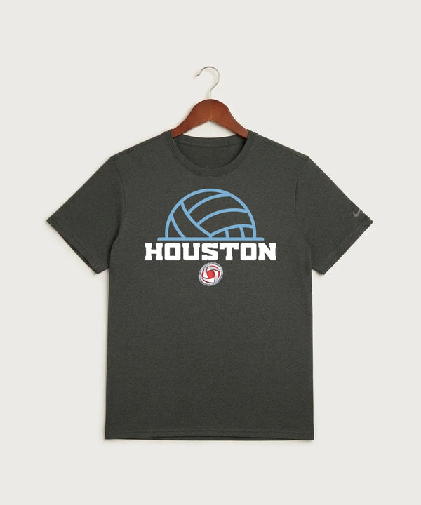 Houston Volleyball - Dark Smoke Heather Nike Swoosh Sleeve rLegend Tee NKDX8730