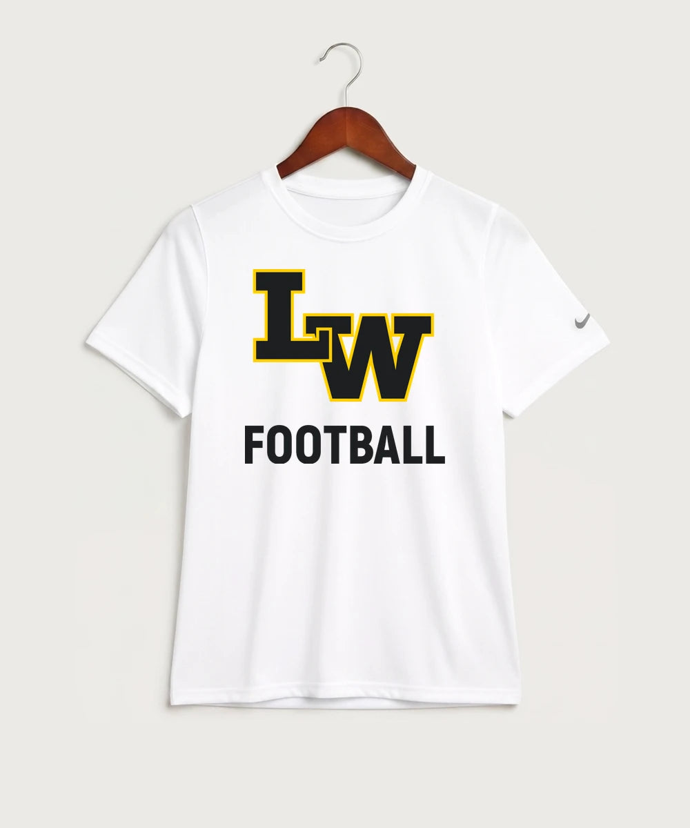Le-Win Football - White Nike Youth Swoosh Sleeve rLegend Tee NKDX8787