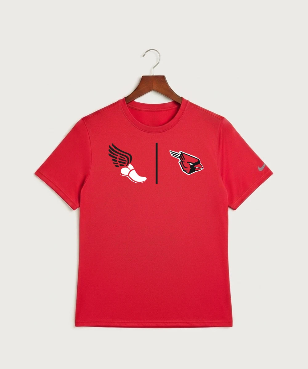 GF E2E Test 02 Track and Field - University Red Nike Swoosh Sleeve rLegend Tee NKDX8730