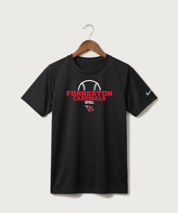 Forreston Softball - Black Nike Youth Swoosh Sleeve rLegend Tee NKDX8787