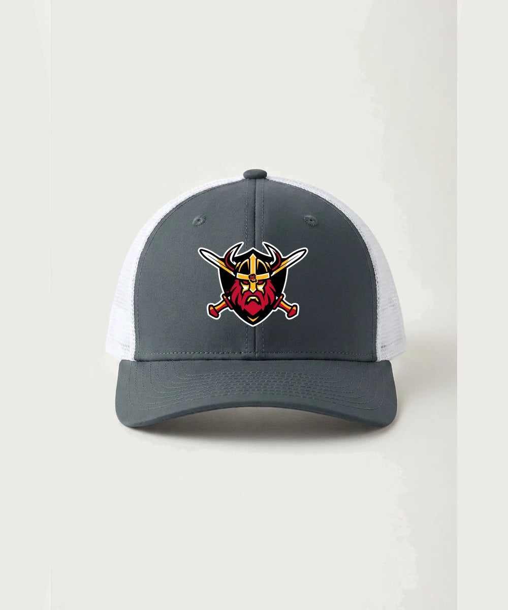 Mille Lacs High School Football (Boys) - Iron Grey/ White Sport-Tek Club Trucker Cap STC46