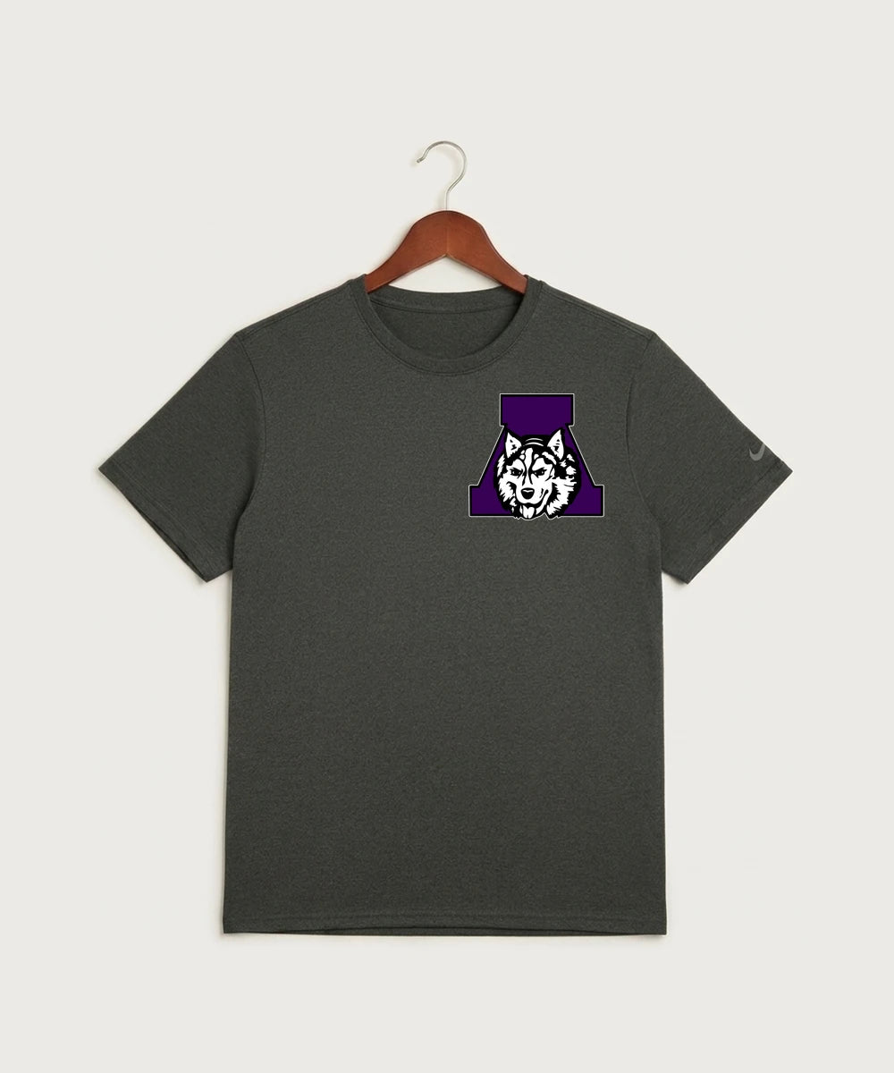 Albany High School Cheerleading - Dark Smoke Heather Nike Swoosh Sleeve rLegend Tee NKDX8730