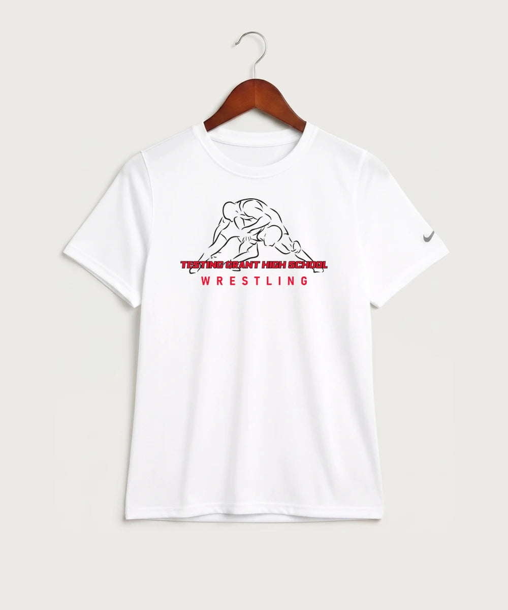 GF E2E Test 01 Wrestling - White Nike Youth Swoosh Sleeve rLegend Tee NKDX8787