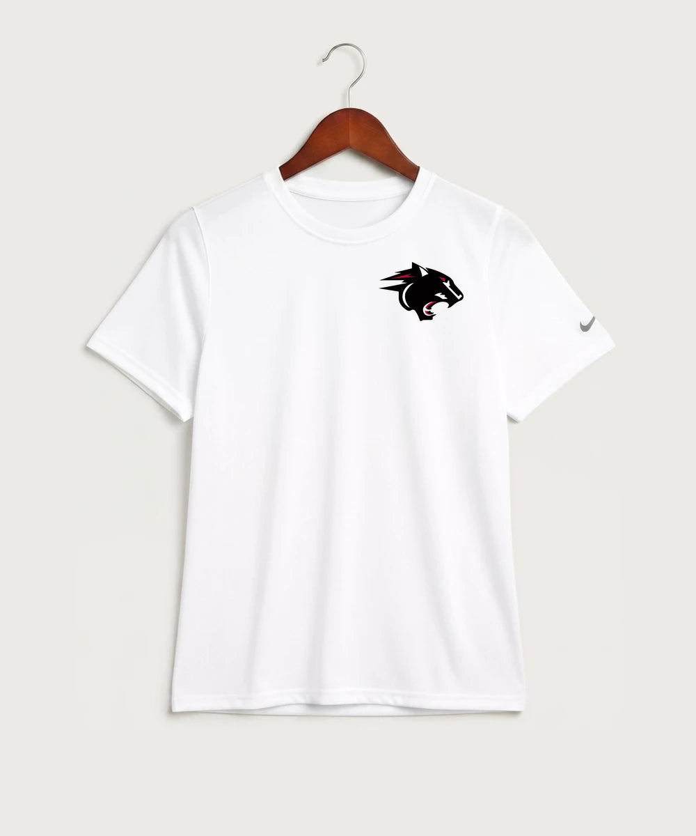 Nrheg Panthers High School Football (Boys) - White Nike Youth Swoosh Sleeve rLegend Tee NKDX8787