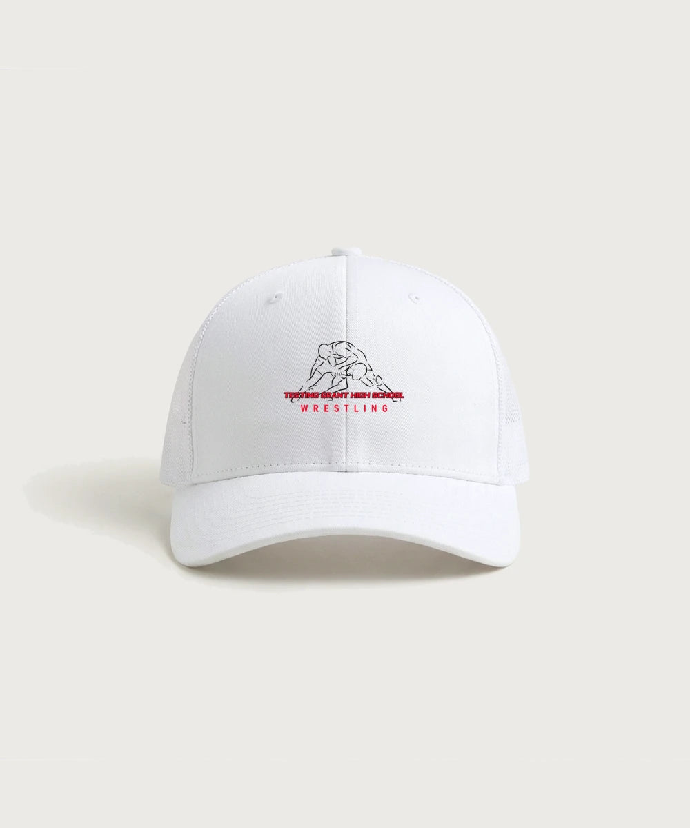 GF E2E Test 01 Wrestling - White/ White Sport-Tek Club Trucker Cap STC46