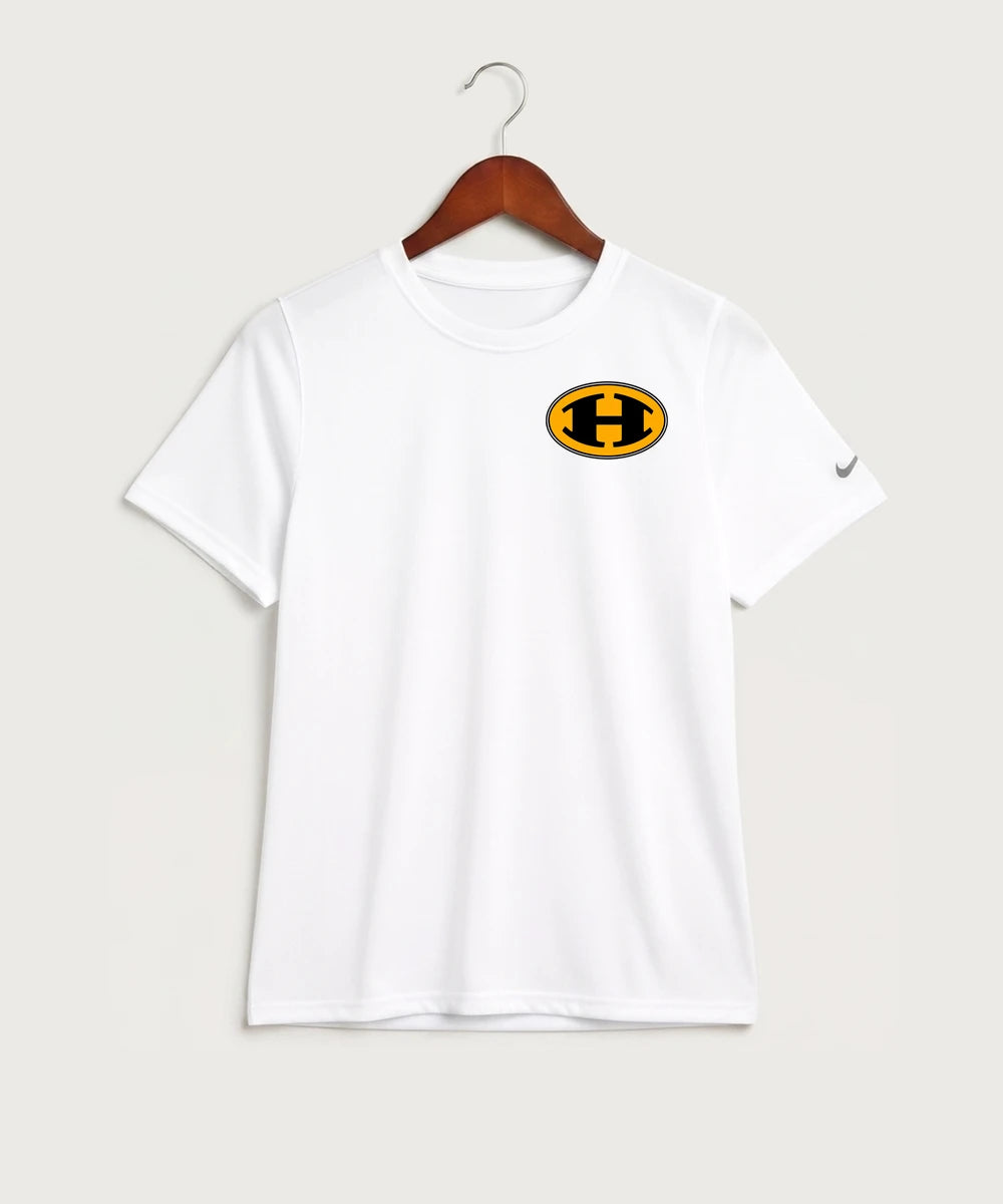 Hutchinson High School Football (Boys) - White Nike Youth Swoosh Sleeve rLegend Tee NKDX8787