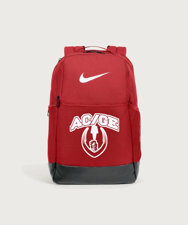 Alden-Conger-Glenville Emmons High School Football (Boys) - University Red Nike Brasilia Medium Backpack NKDH7709