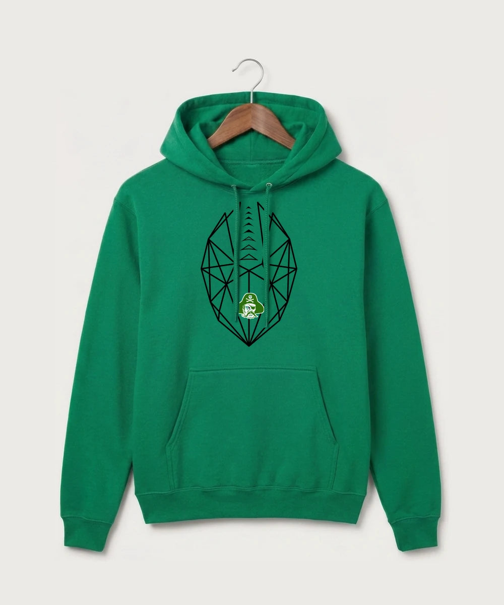 Verndale High School Football (Boys) - Kelly Port & Co Core Fleece Pullover Hooded Sweatshirt. PC78H