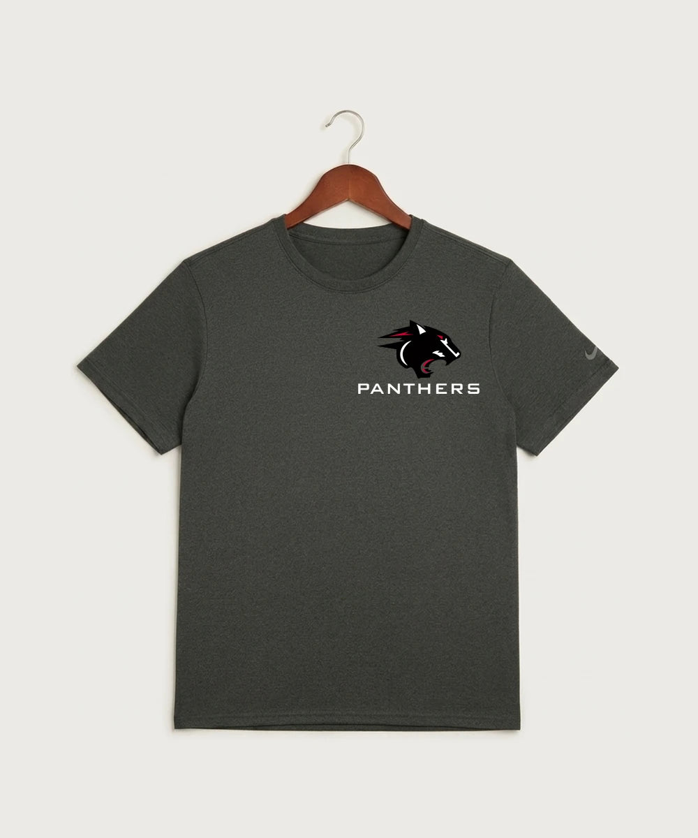 Nrheg Panthers High School Football (Boys) - Dark Smoke Heather Nike Swoosh Sleeve rLegend Tee NKDX8730