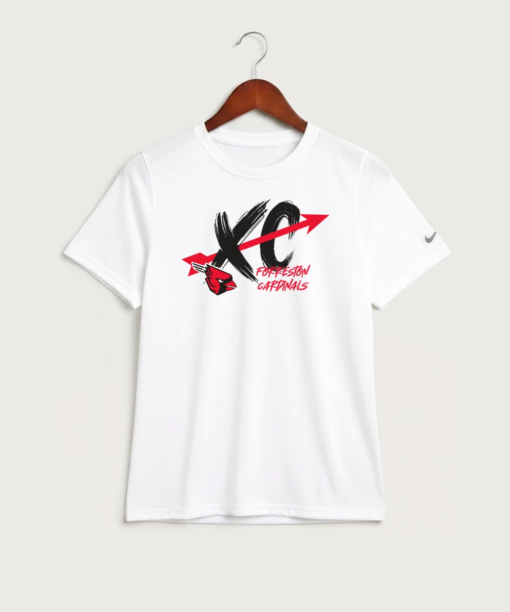 Forreston Cross Country - White Nike Youth Swoosh Sleeve rLegend Tee NKDX8787