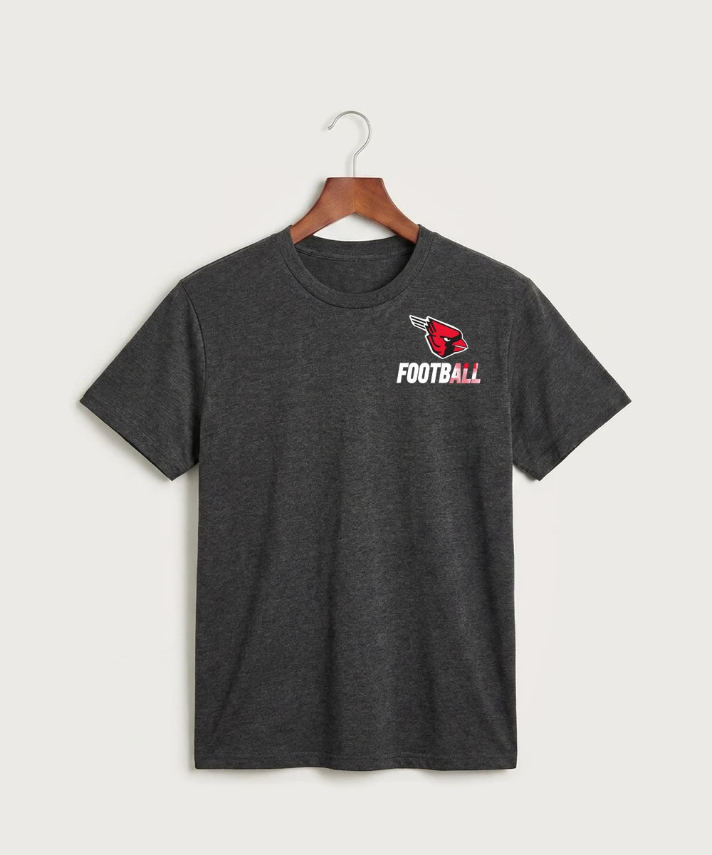 Forreston Football - Black Heather Port & Co Core Cotton Tee. PC54