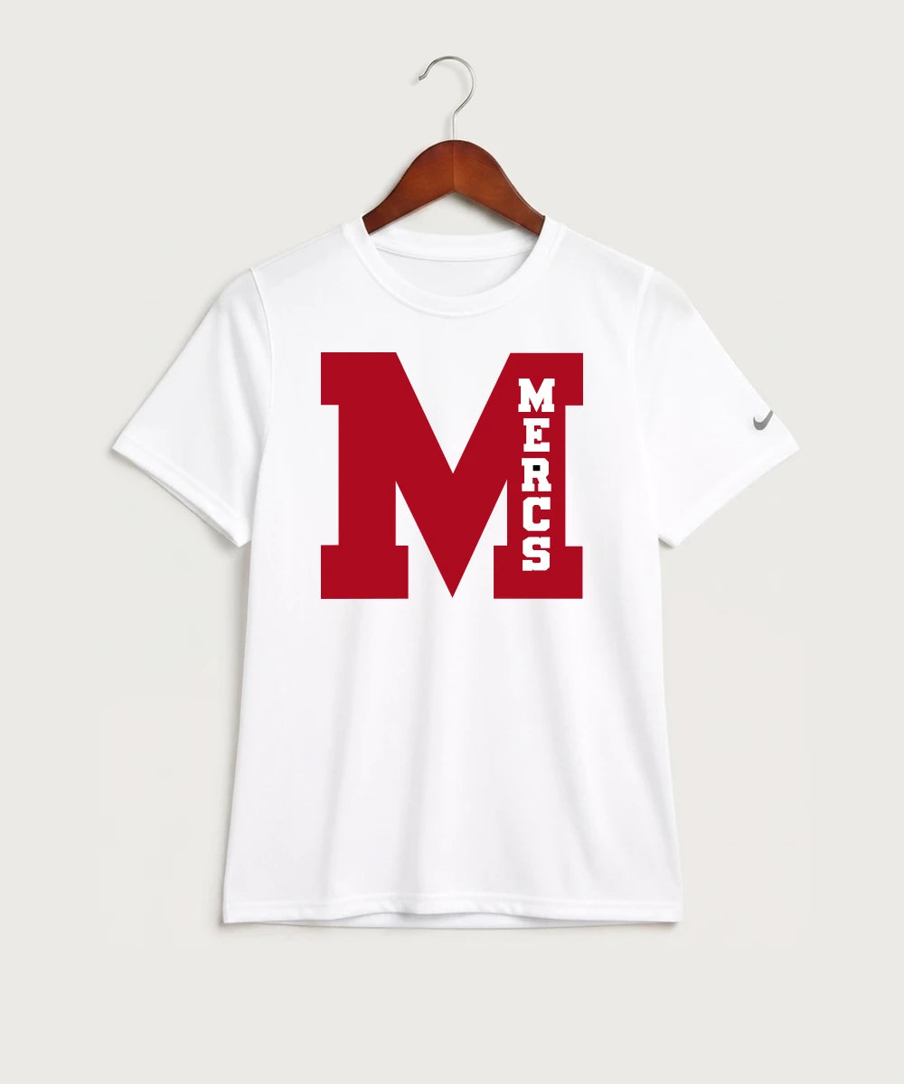 Mcgregor High School Volleyball (Girls) - White Nike Youth Swoosh Sleeve rLegend Tee NKDX8787