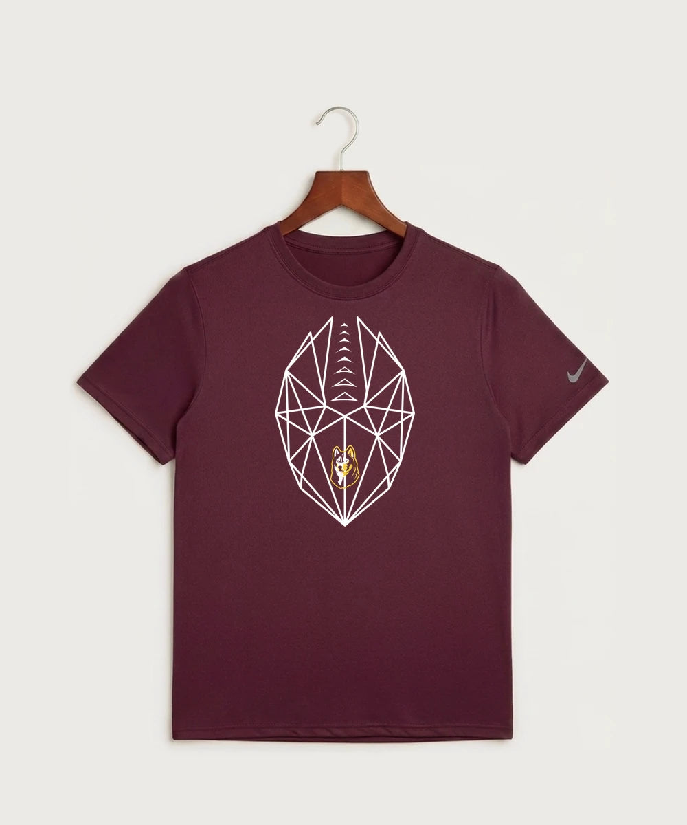 Pillager High School Football (Boys) - Deep Maroon Nike Swoosh Sleeve rLegend Tee NKDX8730