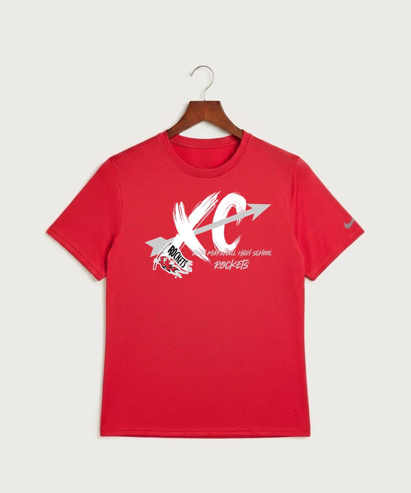 John Marshall High School Cross Country (Coed) - University Red Nike Swoosh Sleeve rLegend Tee NKDX8730