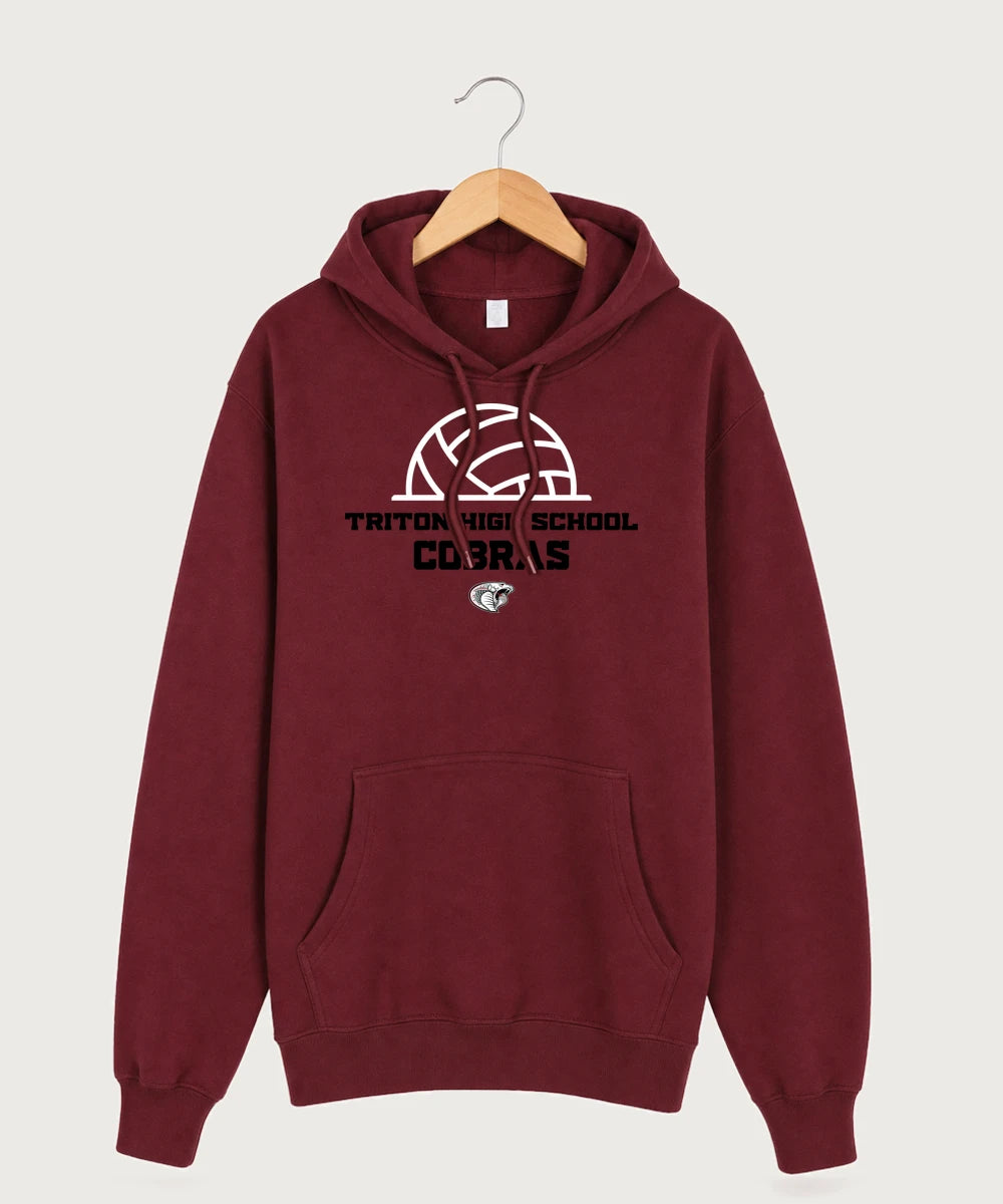 Triton High School Volleyball (Girls) - Burgundy Hoodie Value