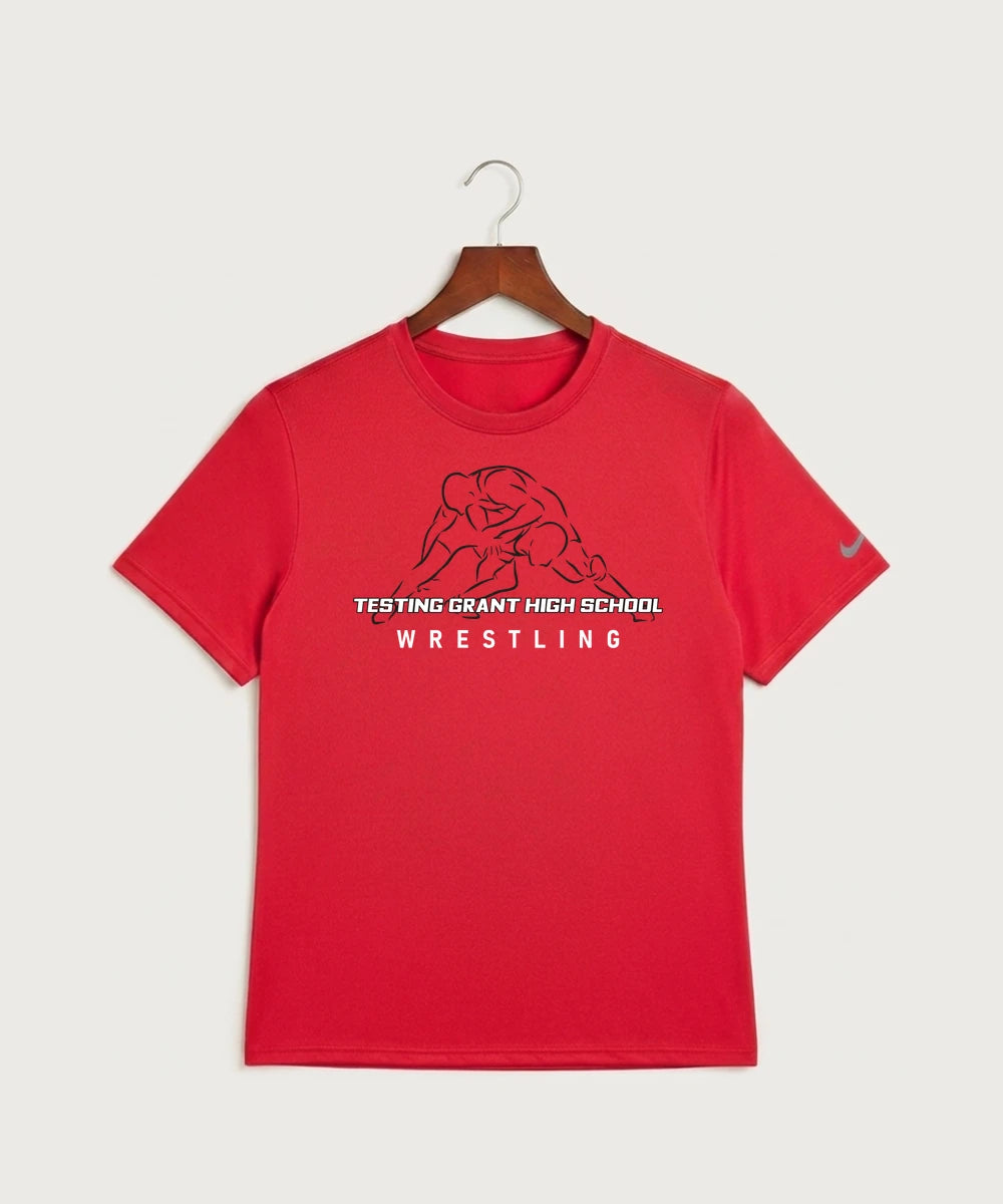 GF E2E Test 01 Wrestling - University Red Nike Swoosh Sleeve rLegend Tee NKDX8730