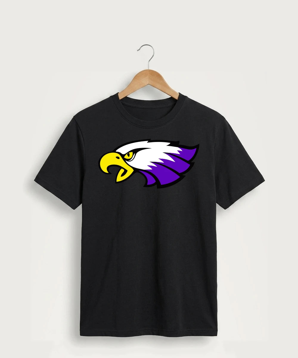 Red Wing High School Football - Jet Black Port & Co Core Cotton Tee. PC54