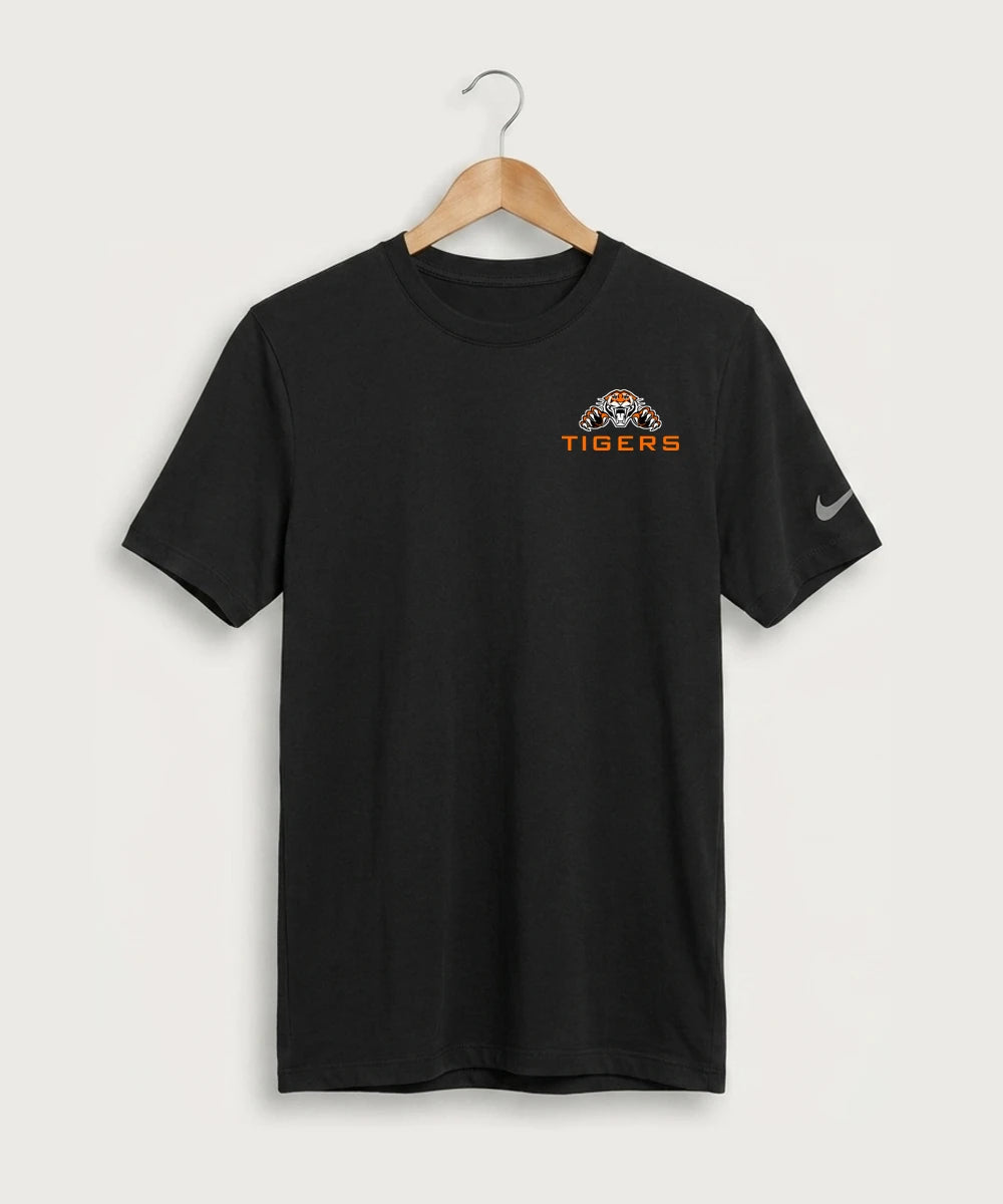 Pine River Backus High School Football (Boys) - Black Nike Swoosh Sleeve rLegend Tee NKDX8730