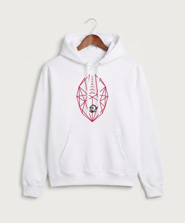 Buffalo High School Football (Boys) - White Port & Co Core Fleece Pullover Hooded Sweatshirt. PC78H
