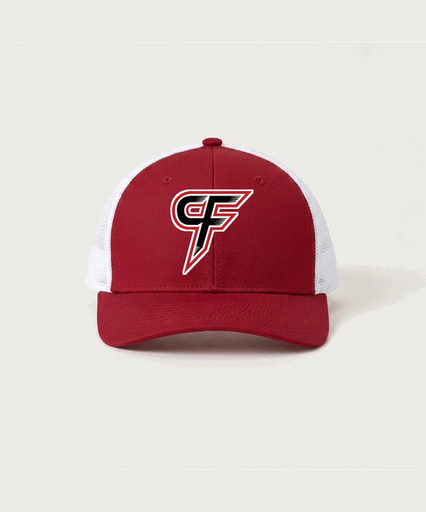 Cannon Falls High School Volleyball (Girls) - Deep Red/ White Sport-Tek Club Trucker Cap STC46