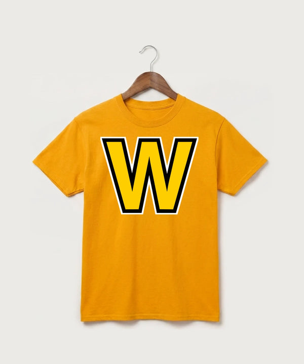 Warroad High School Football (Boys) - Gold Port & Co Core Cotton Tee. PC54