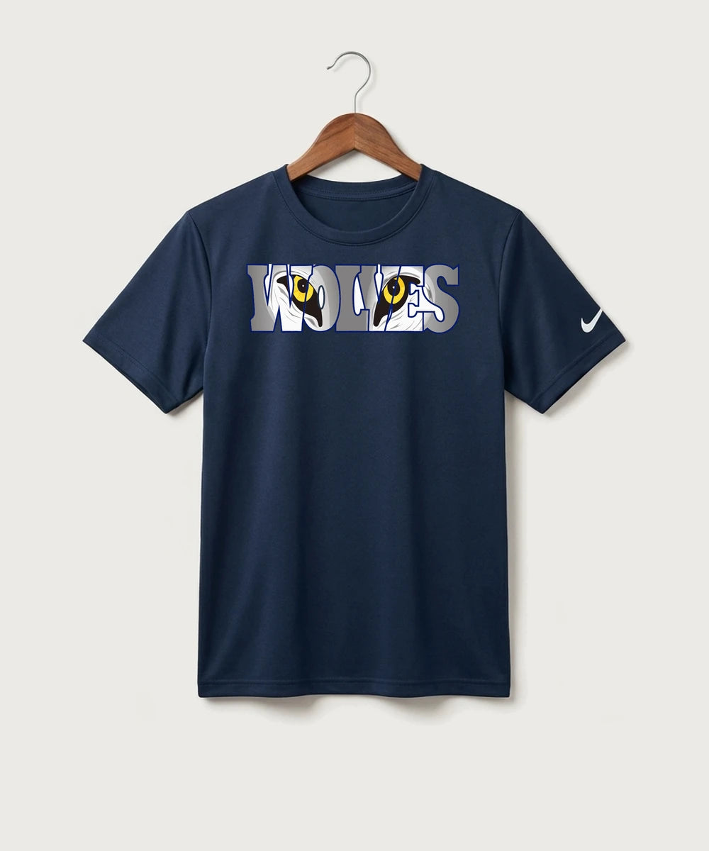 Walker Hackensack Akeley Volleyball (Girls) - College Navy Nike Youth Swoosh Sleeve rLegend Tee NKDX8787