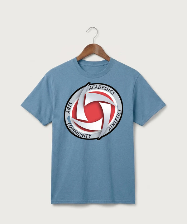 Houston Volleyball - Tundra Blue Port & Co Core Cotton Tee. PC54