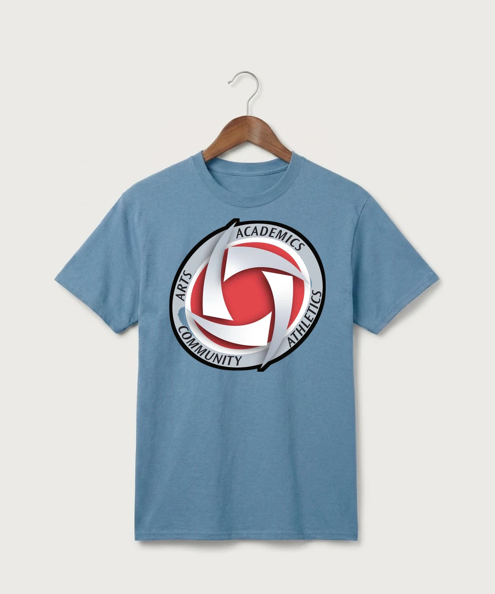 Houston Volleyball - Tundra Blue Port & Co Core Cotton Tee. PC54