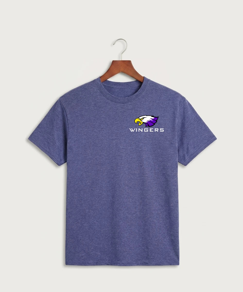 Red Wing High School Football - Heather Purple Port & Co Core Cotton Tee. PC54