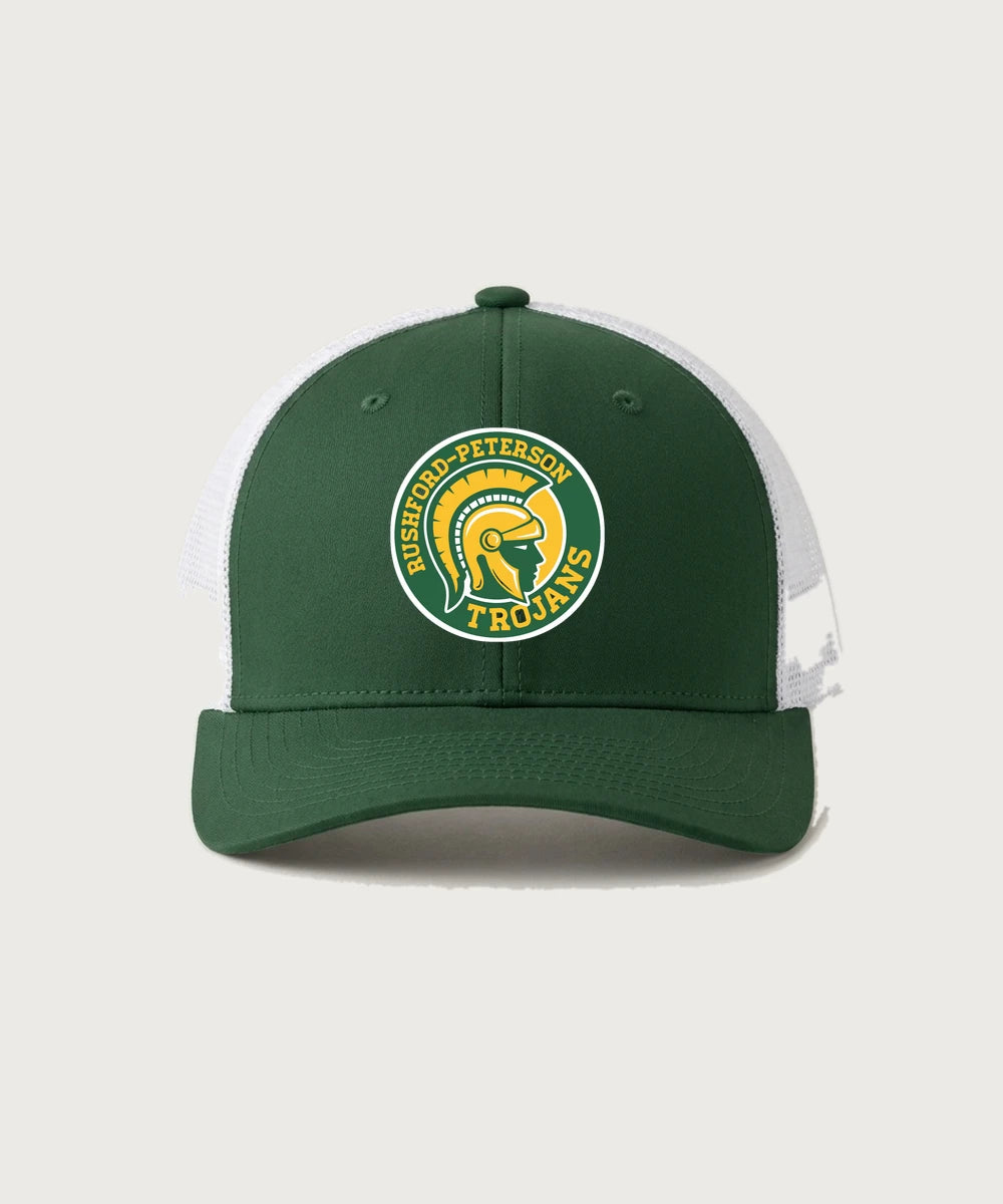 Rushford Peterson High School Football (Boys) - Forest Green/ White Sport-Tek Club Trucker Cap STC46