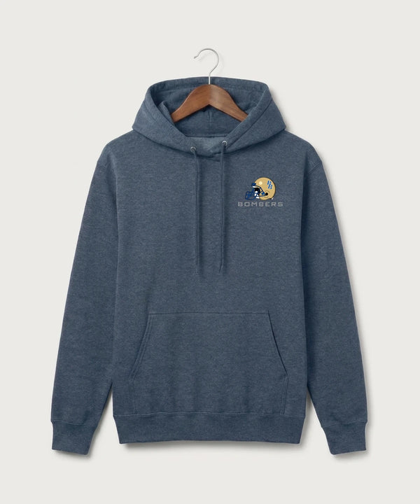Braham Area High School Football (Boys) - Heather Navy Port & Co Core Fleece Pullover Hooded Sweatshirt. PC78H